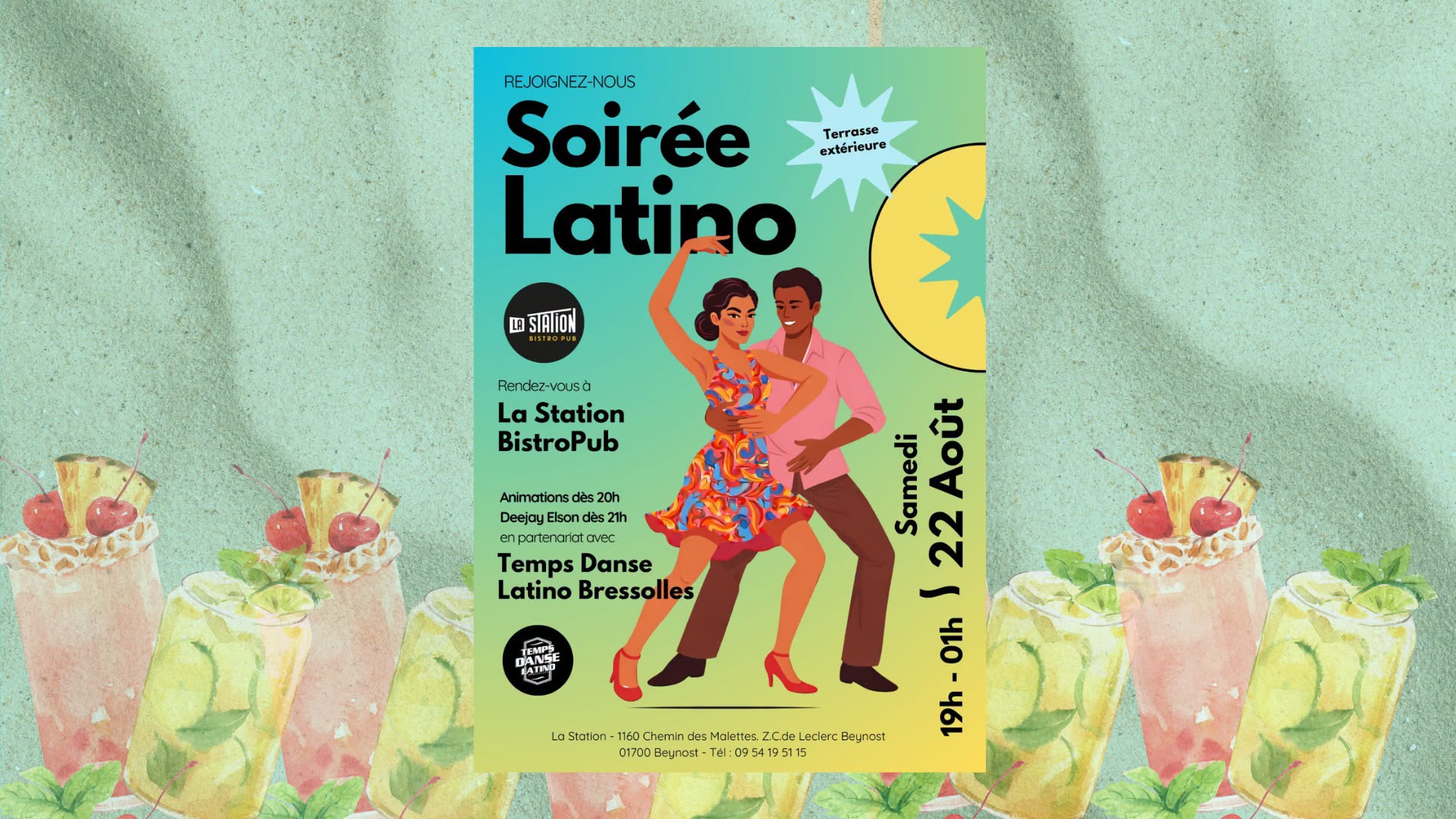SOIREE LATINO PLEIN AIR LA STATION BEYNOST