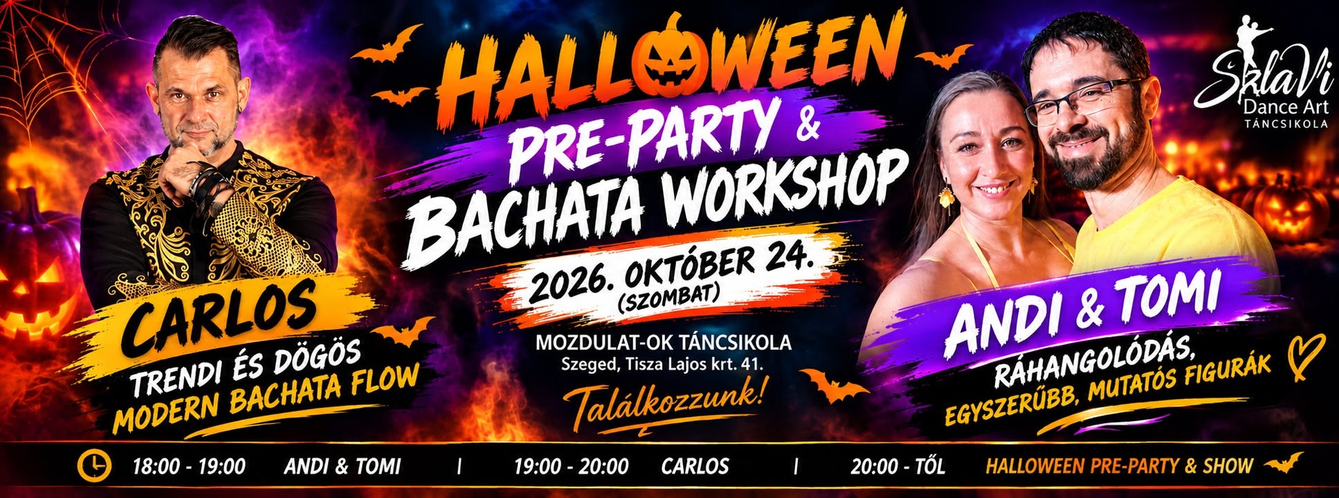 🎯 Halloween Pre-Party & Bachata Workshop: Andi & Tomi + Carlos (BP) 🎯