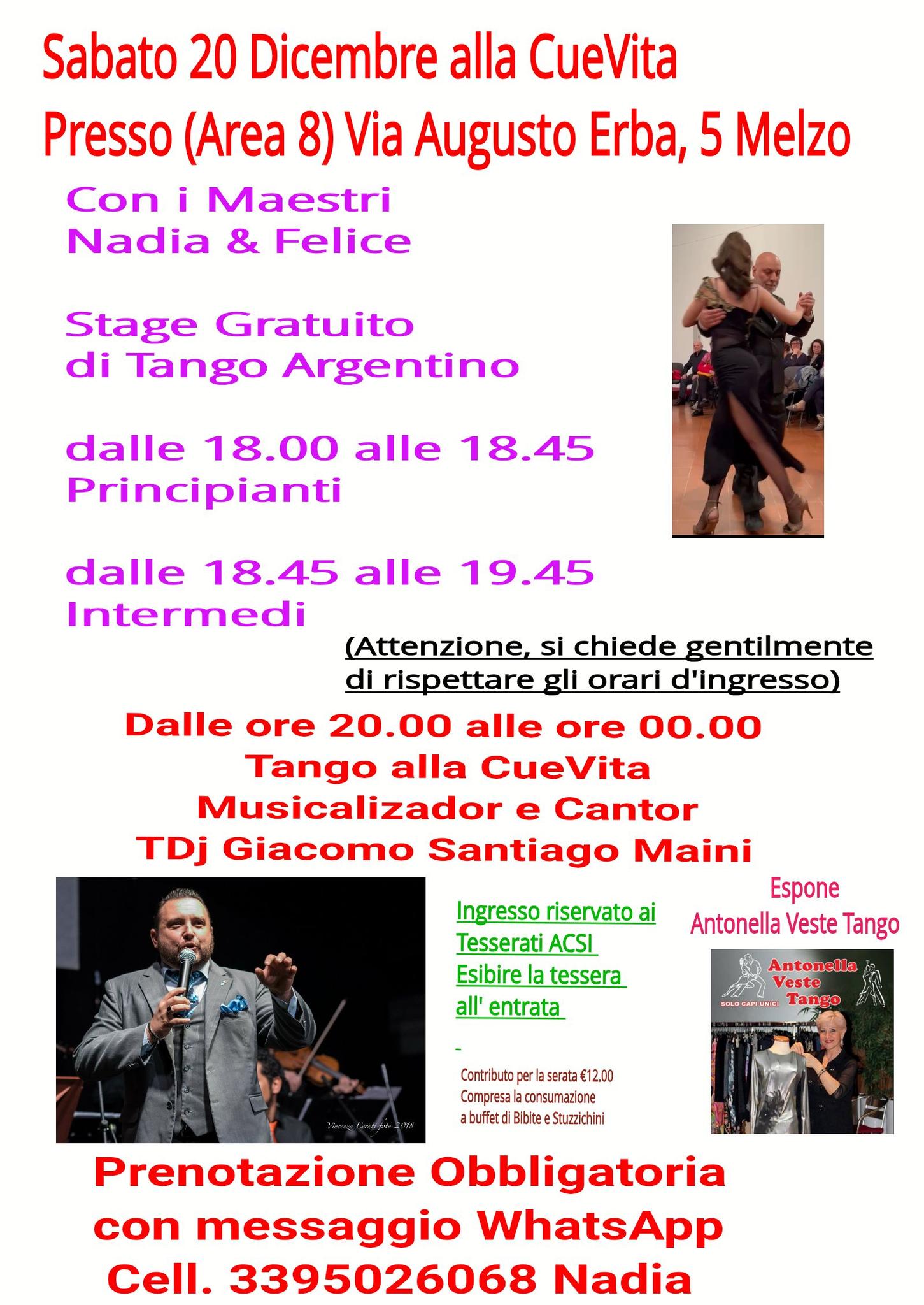 Tango alla CueVita