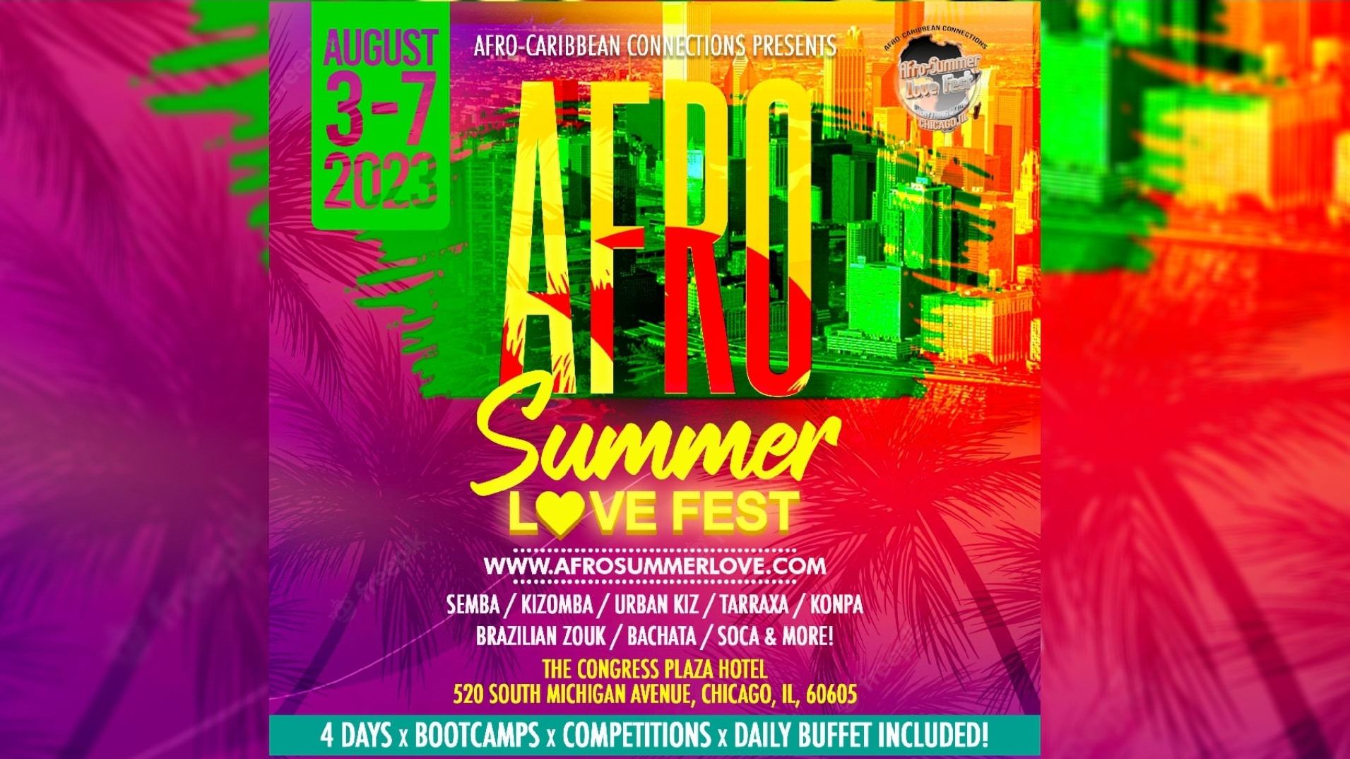 Afro-Summer Love Fest Aug 3-7, 2023