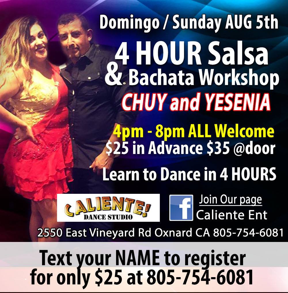 4 Hour Salsa and Bachata Workshop Bootcamp in Oxnard