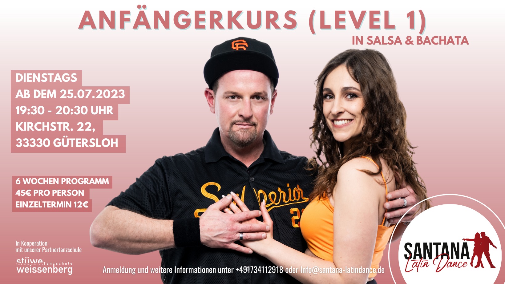 Salsa & Bachata Anfängerkurs in Gütersloh (Level 1)