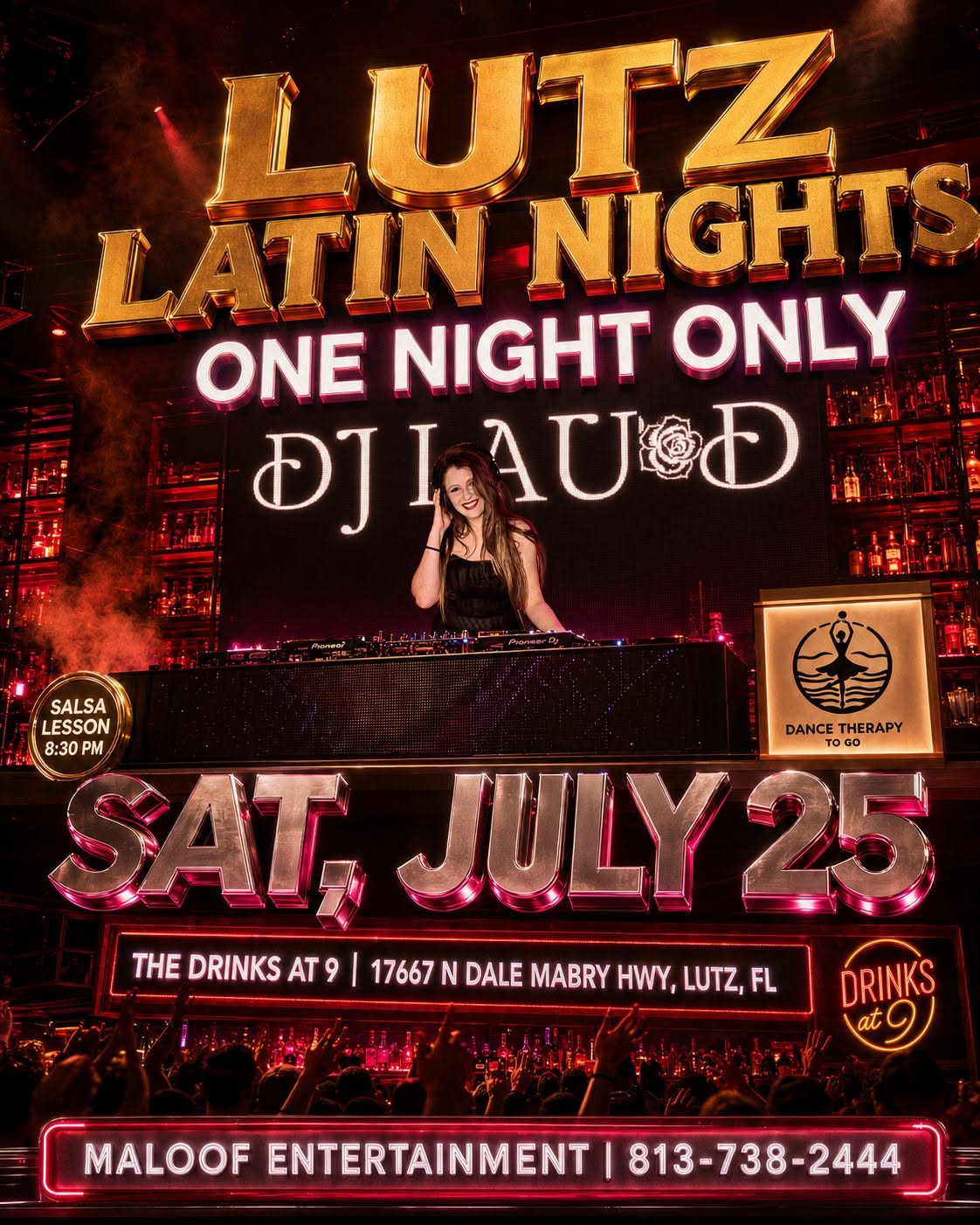 Lutz Latin Nights DJ LAU-D One Night Only July 25