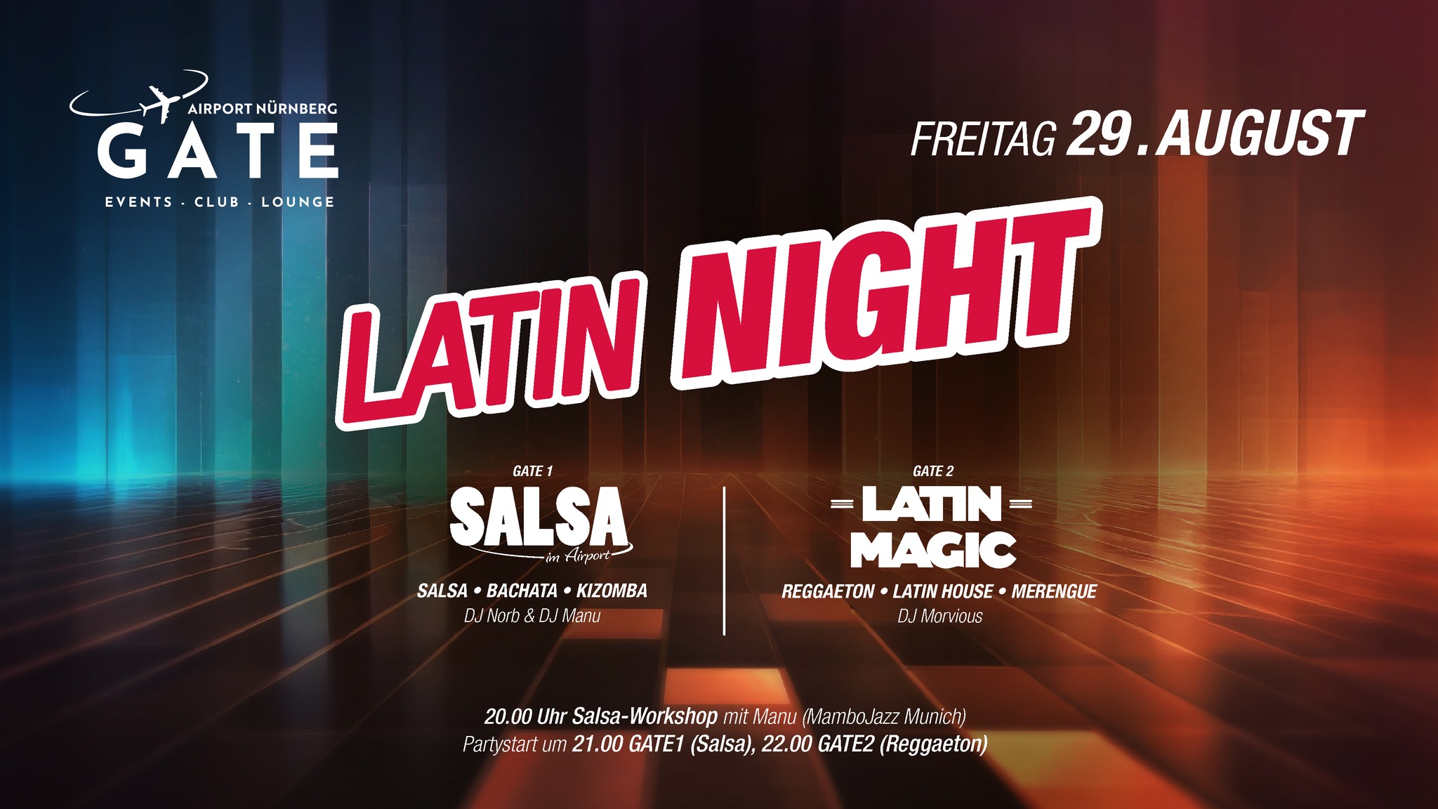 GATE Latin Night „Salsa im Airport“ & „Latin Magic“