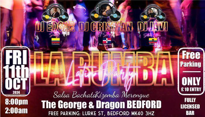 LA RUMBA “AfroLatin Party Bedford” Friday 7th June 2024