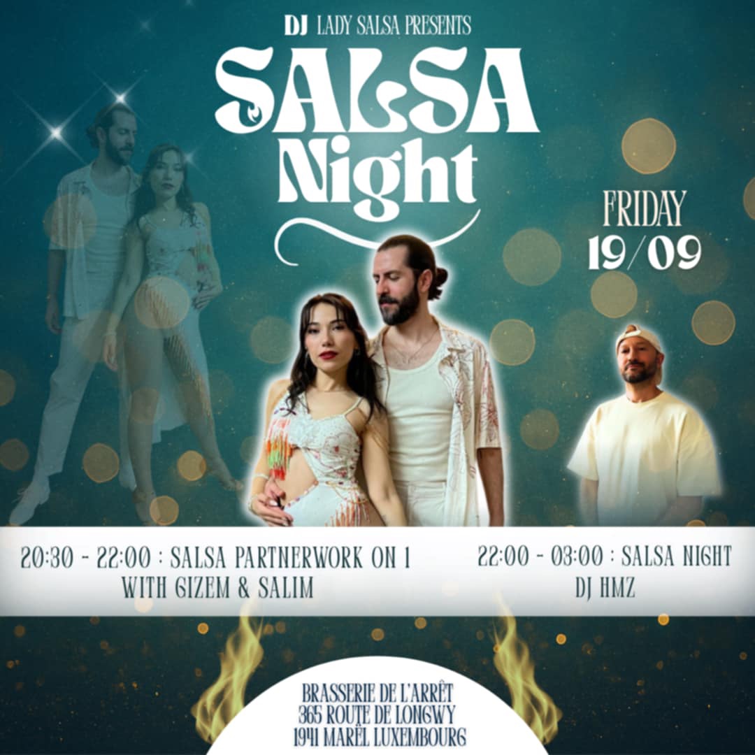 1st SALSA NIGHT (a little bit of bachata) avec DJ HMZ (F) et WS de SALSA by Gizem&Salim (Turquie)