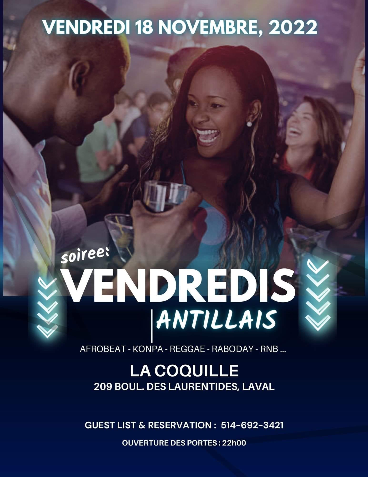 soiree VENDREDIS ANTILLAIS