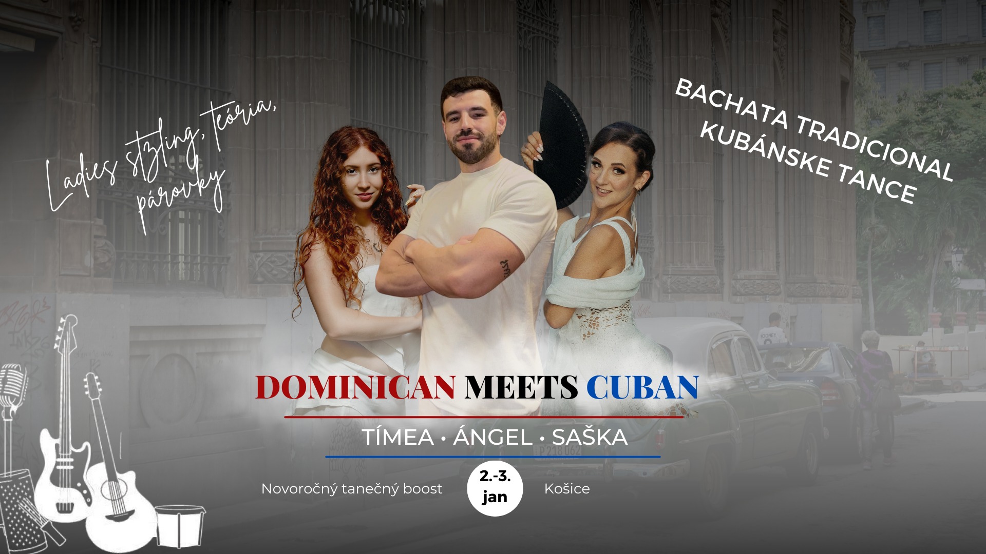 ✦ DOMINICAN MEETS CUBAN ✦ novoročný workshop v KE ✤ s Tímeou, Ángelom a Saškou ✤