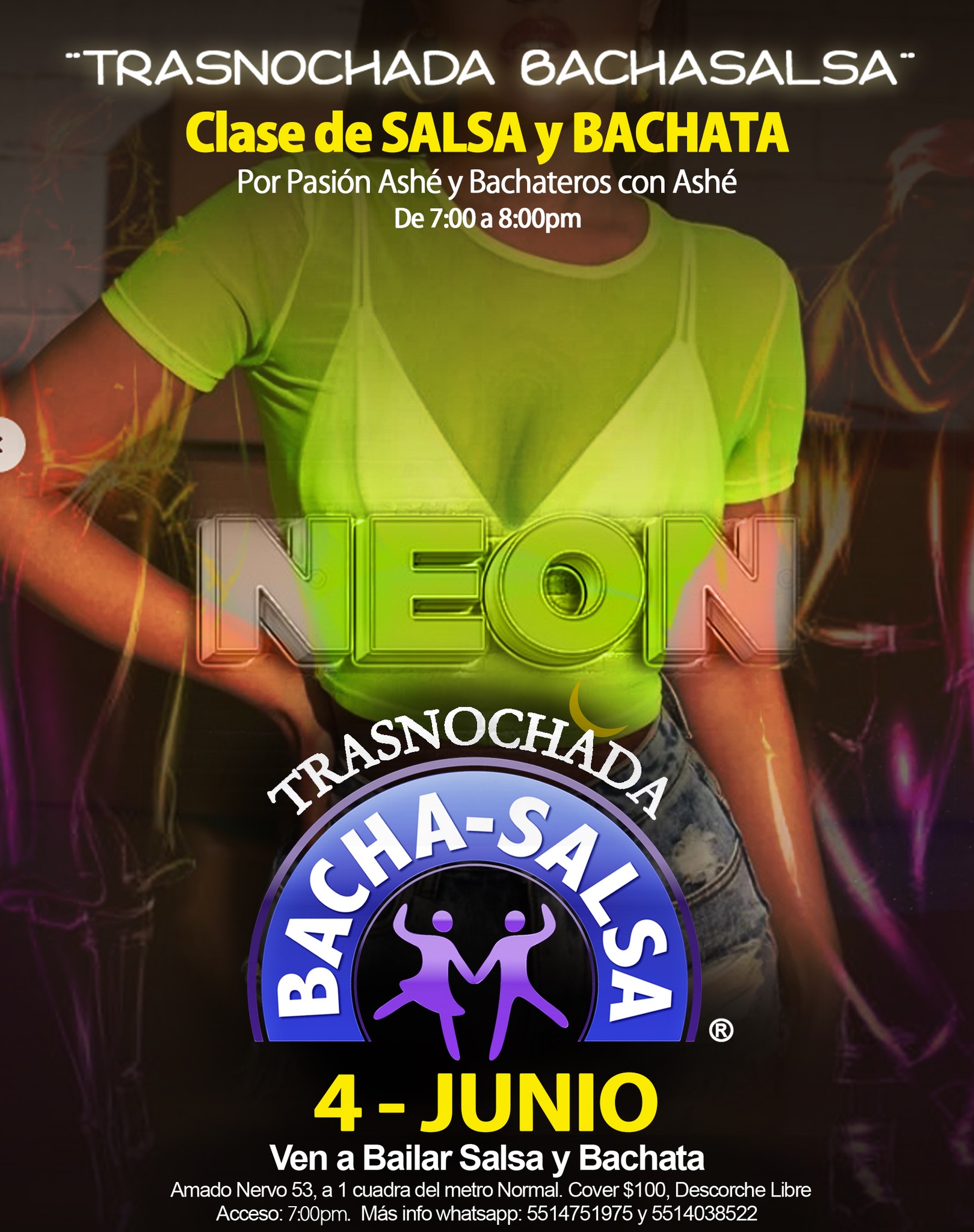 Trasnochada Bacha-Salsa - Sábado 6 de Agosto