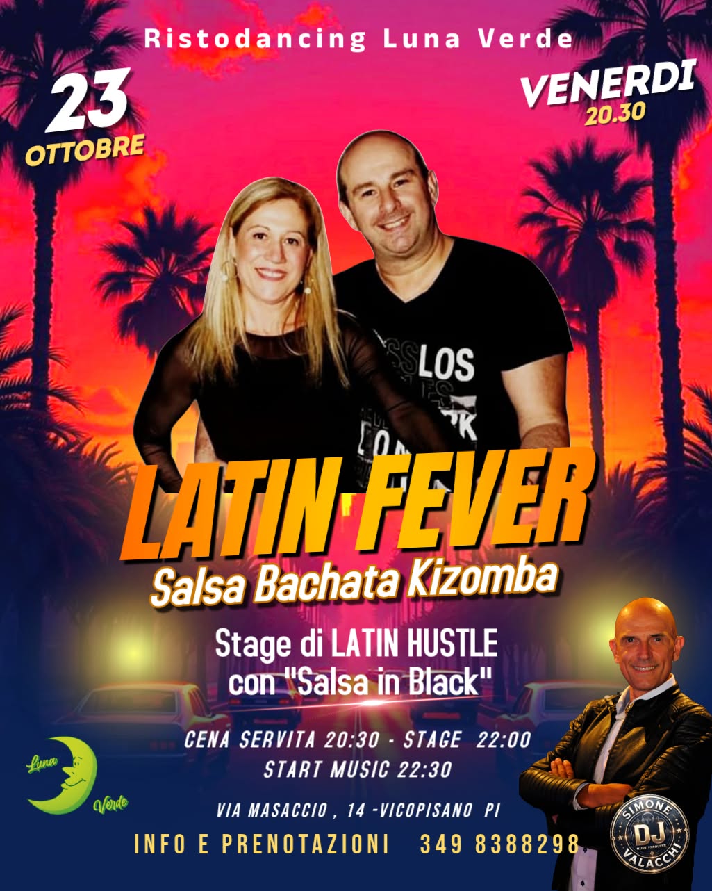 LATIN FEVER al Ristodancing LUNA VERDE Venerdì 23 Ottobre 2026