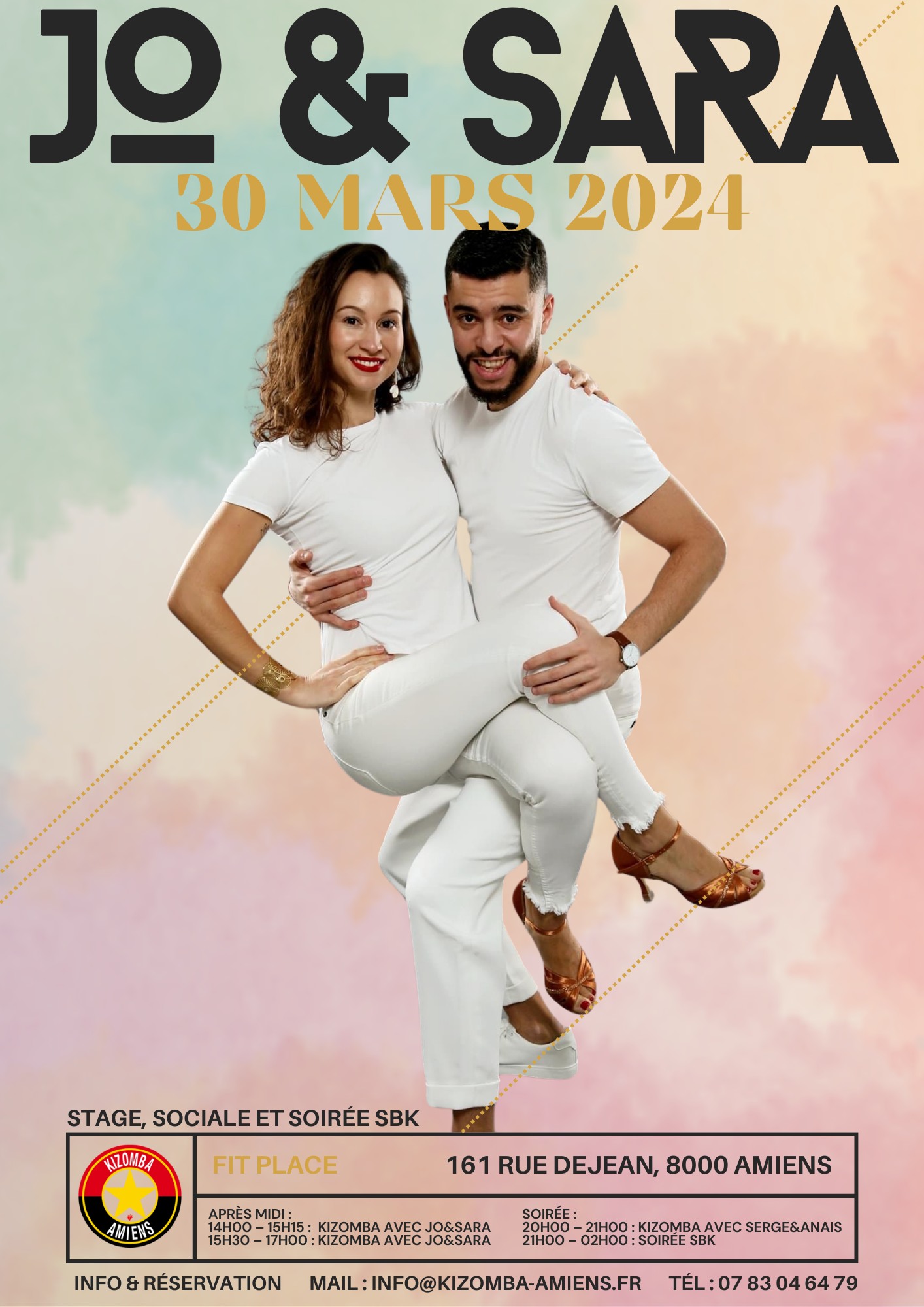 STAGE et SOIRÉE SBK avec JO et SARA chez KIZOMBA AMIENS