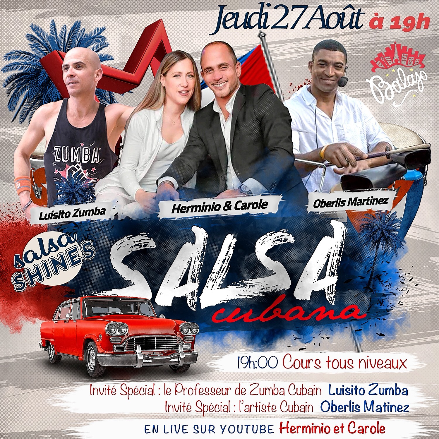 Cours de Salsa Shines en Live avec Herminio & Carole