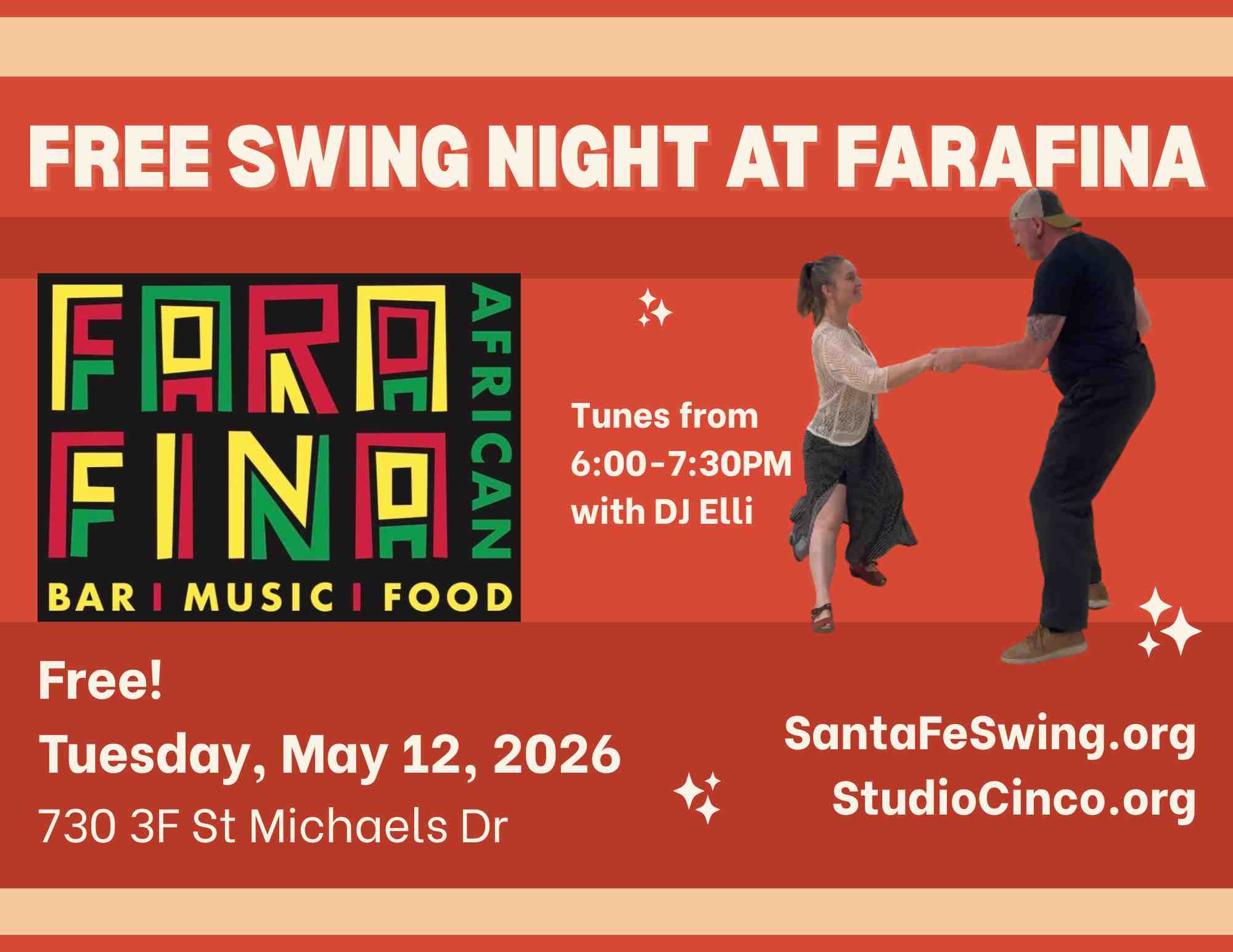 Second Tuesday Swing Night at Farafina