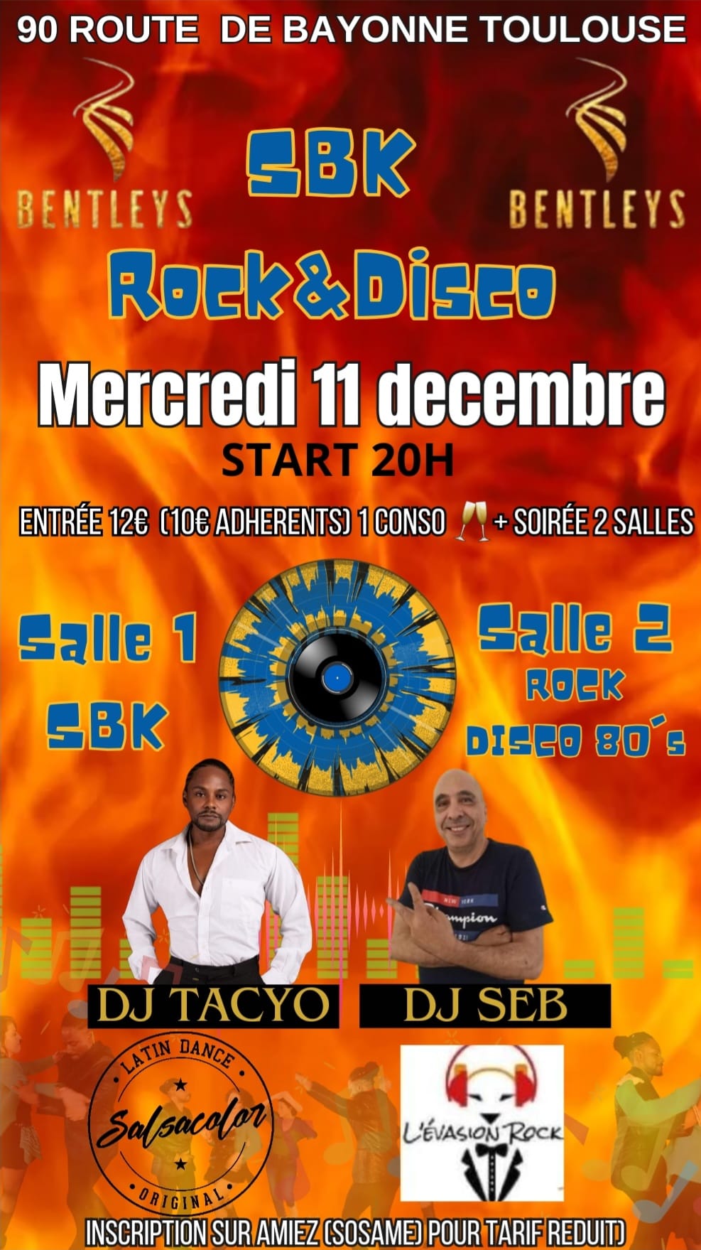 Mensuelle SBK&ROCK Bentley's Toulouse Dj Tacyo&Dj Seb