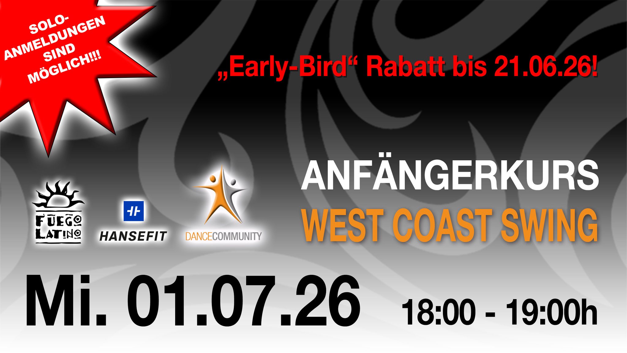 West Coast Swing Anfängerkurs in Offenburg