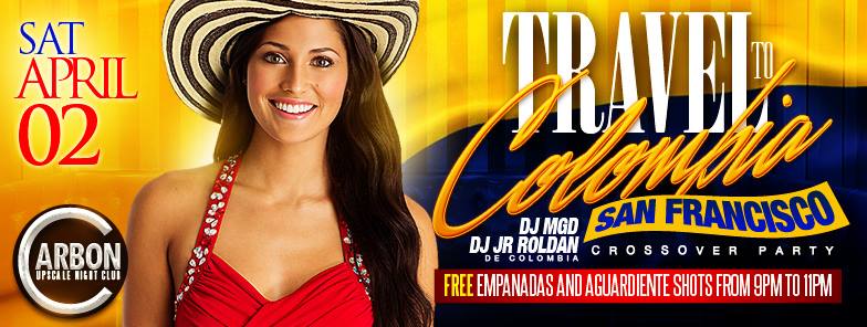 Travel to Colombia "Crossover Party" - Carbon Lounge SF