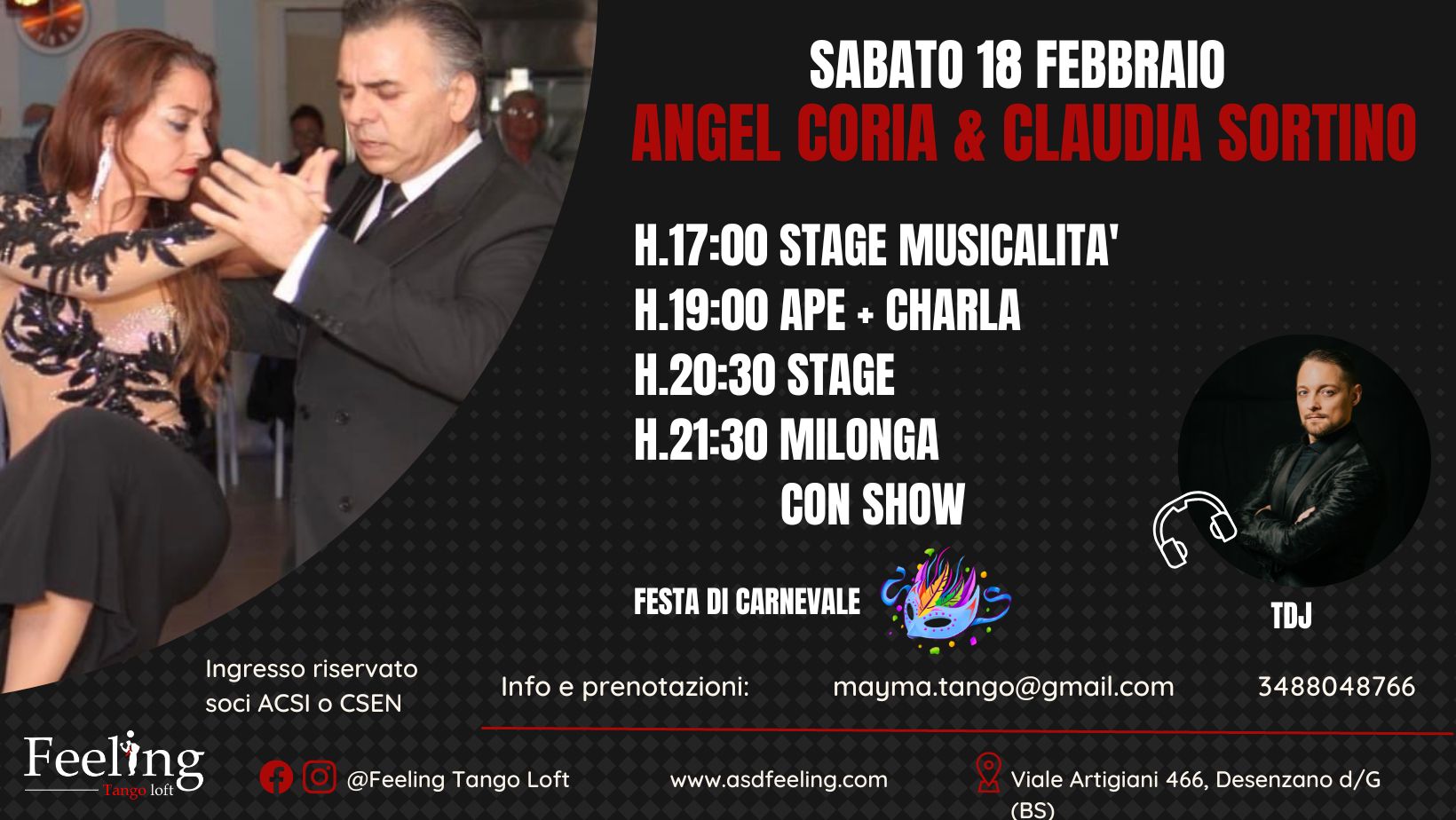 W.E. A TUTTO TANGO con Angel Coria e Claudia Sortino
