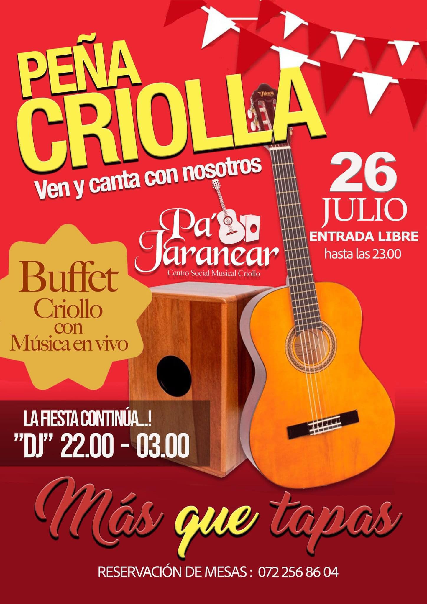 PA JARANEAR""""MAS QUE TAPAS VIERNES 26 JULIO 2024