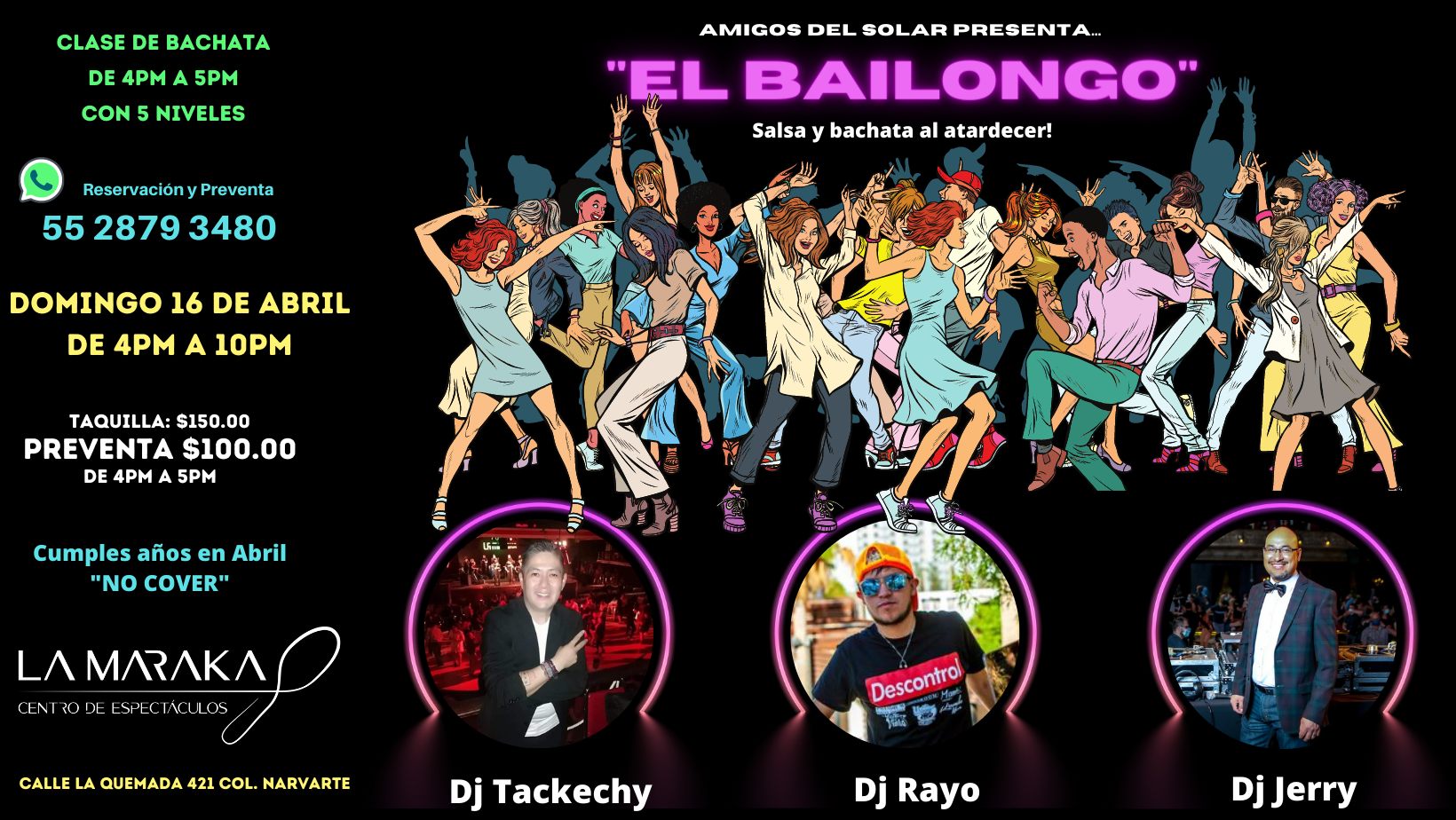 El Bailongo "Salsa y Bachata al atardecer"
