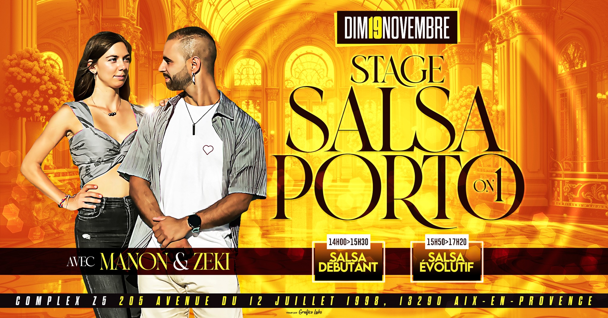 Stage salsa porto ON1 débutant évolutif avec Manon et Zeki