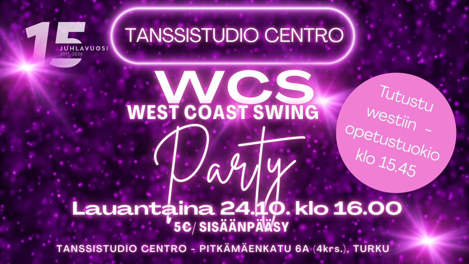24.10. West coast swing PARTY Turussa