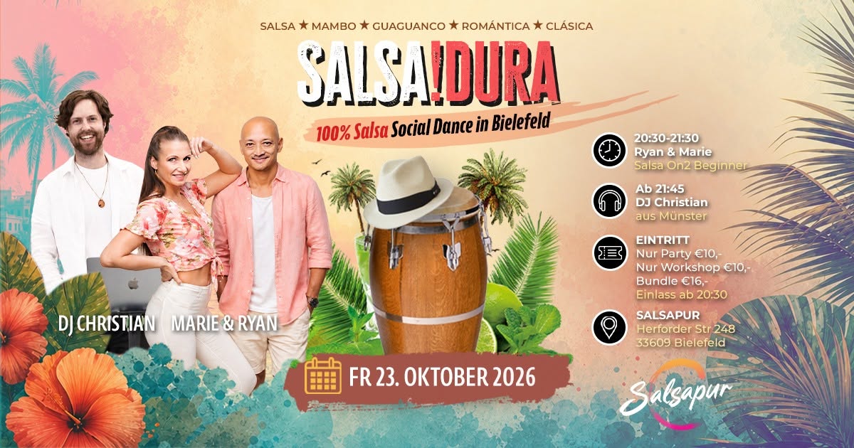✨Salsadura am Fr 23.10.2026 in Bielefeld✨