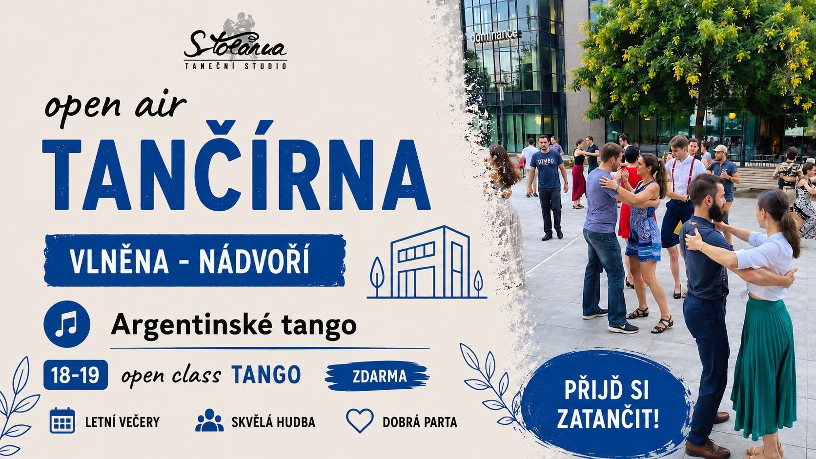 open air TANGO ARGENTINO tančírna (milonga) - Vlněna