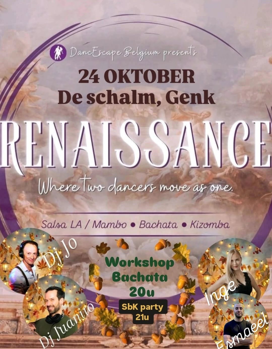 🔥 Renaissance 🔥 @ De Schalm workshop Bachata N-Flow Dance - Dj Juanito en Dj Jo
