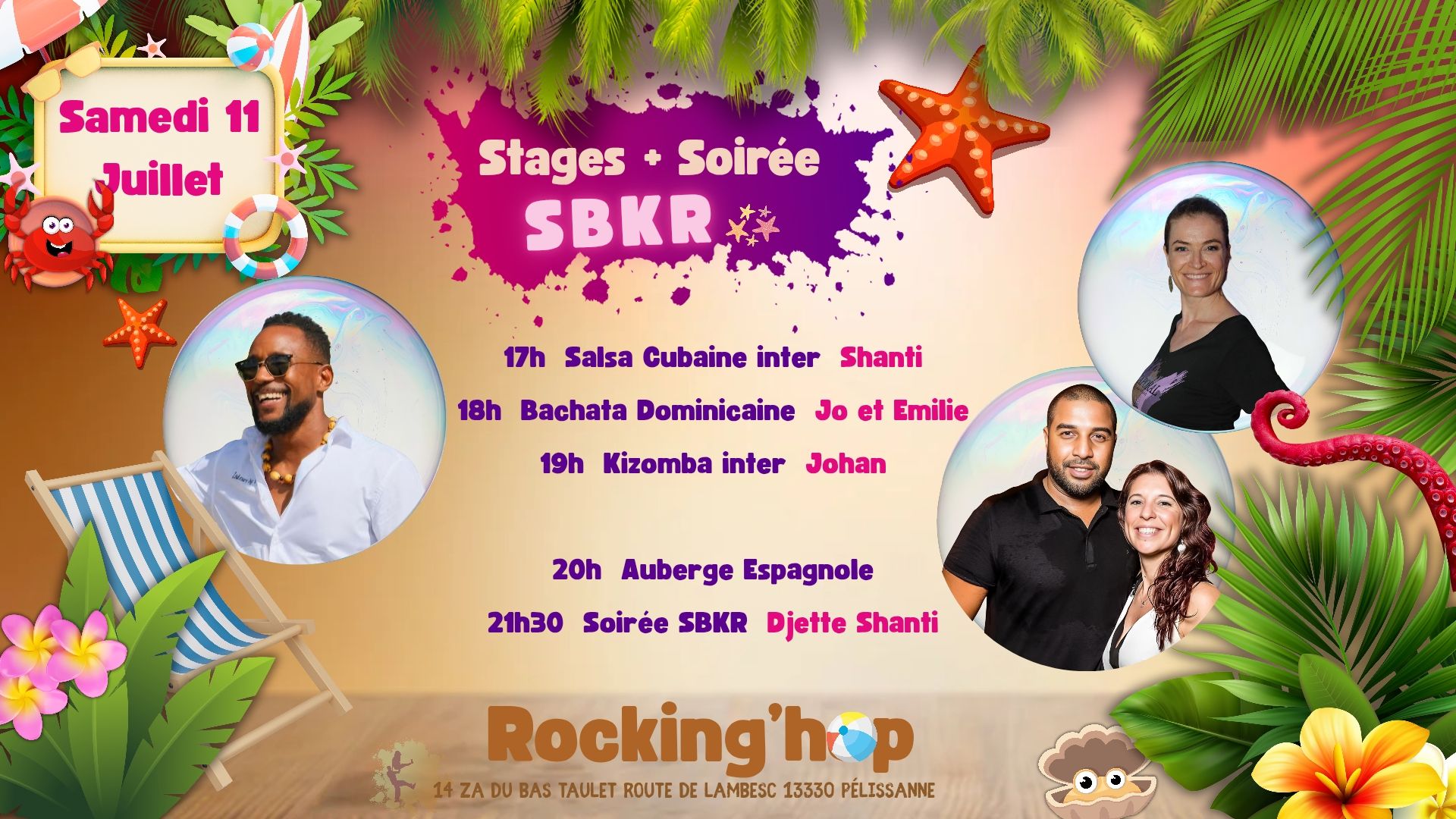 Stages d'été et Soirée SBKR samedi 11 juillet