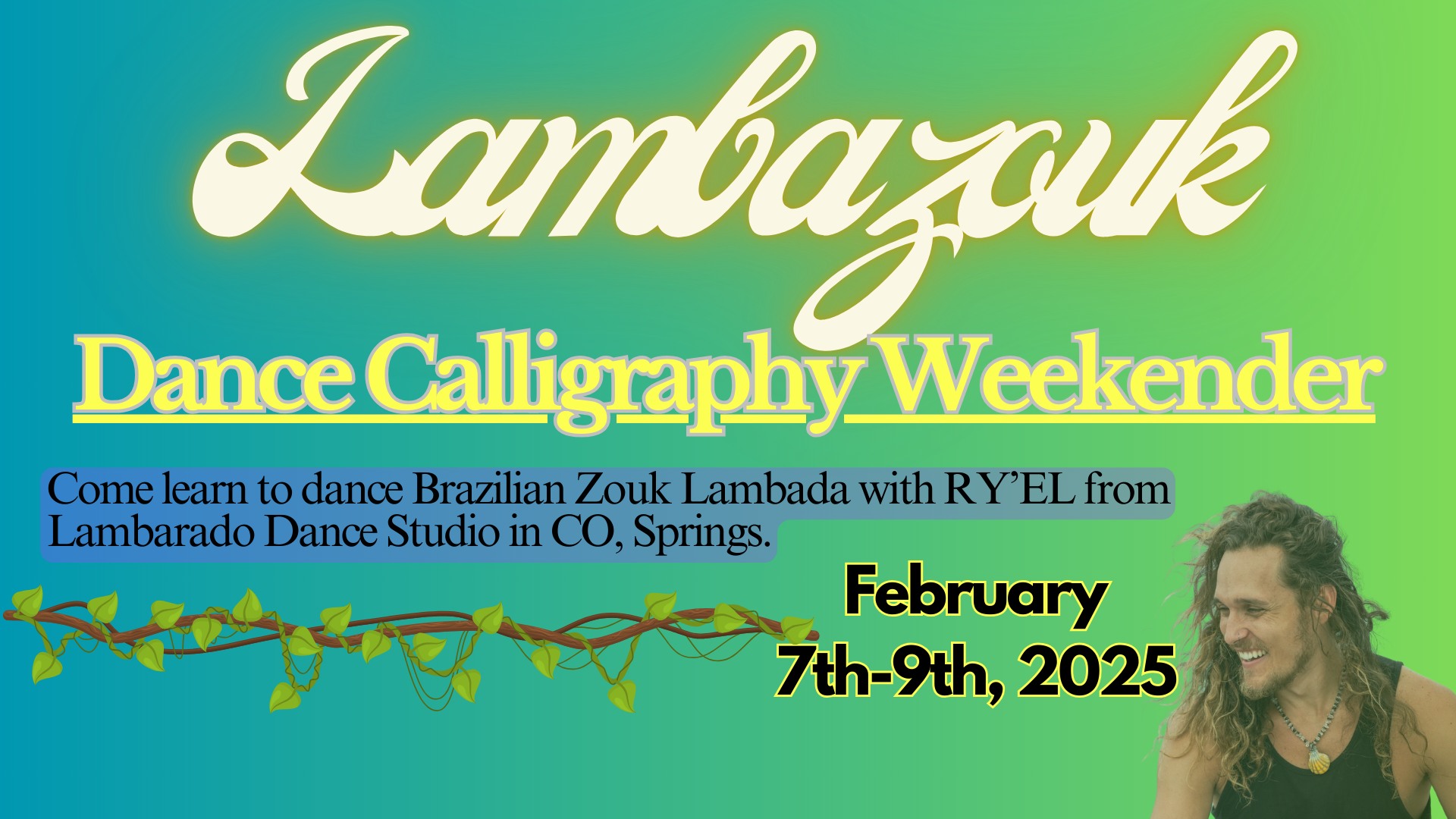 LambaZouk Dance Calligraphy Weekender in Santa Fe, February 7th-9th, 2025