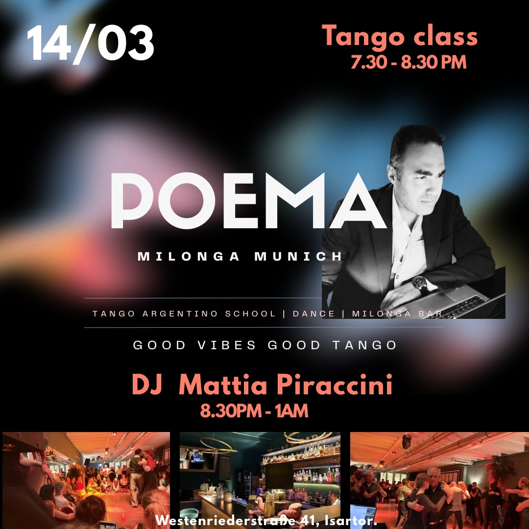POEMA milonga DJ Mattia Piraccini & Tango Class!