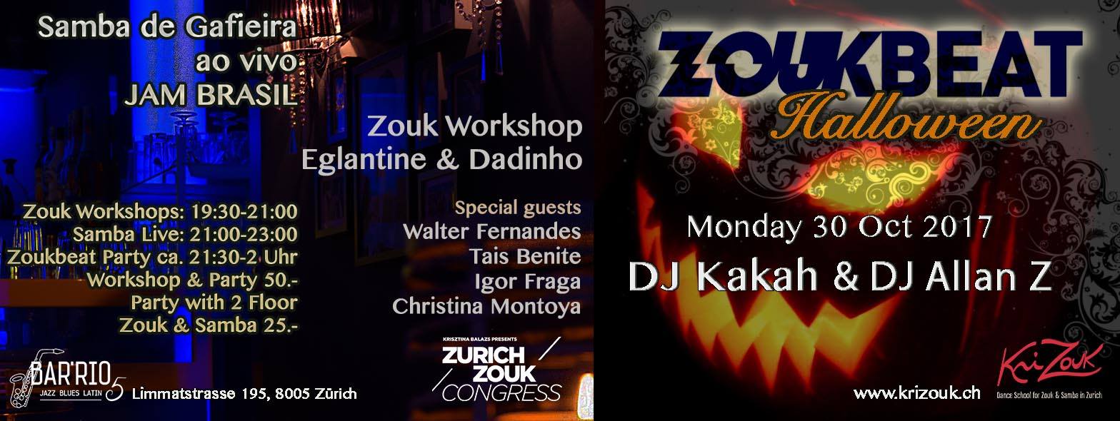 Zoukbeat & Samba Live! - Halloween Congress Afterparty Monday