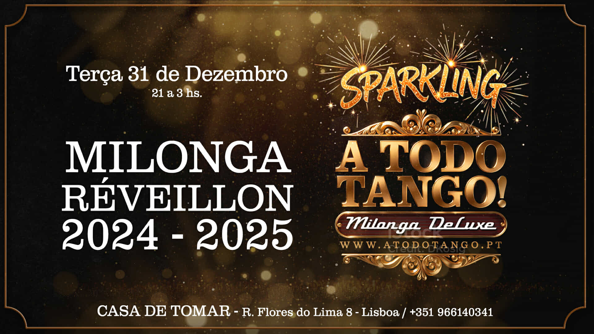 "SPARKLING" MILONGA DELUXE, RÉVEILLON 2024-2025