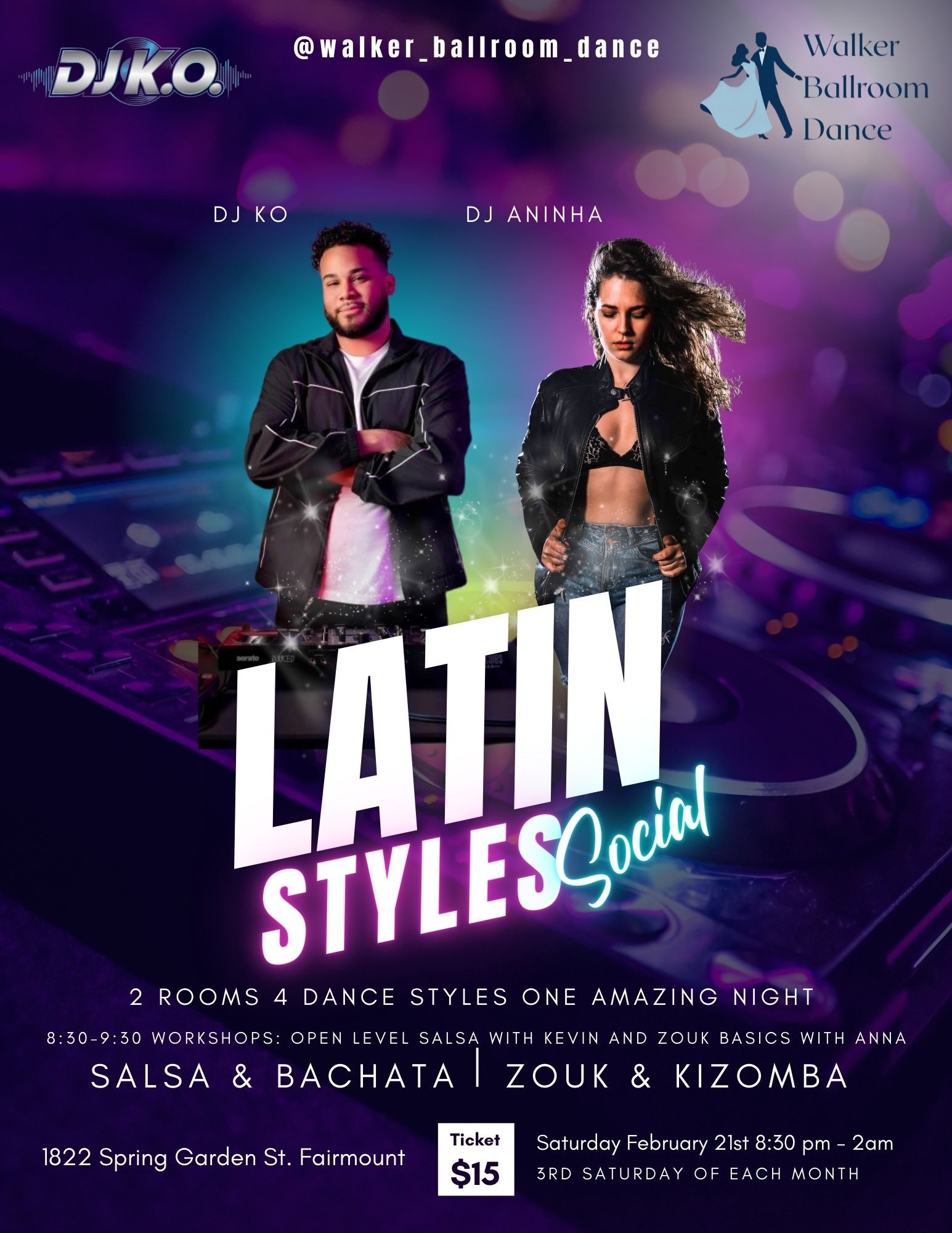 (SBKZ) Latin styles social at Walker Ballroom