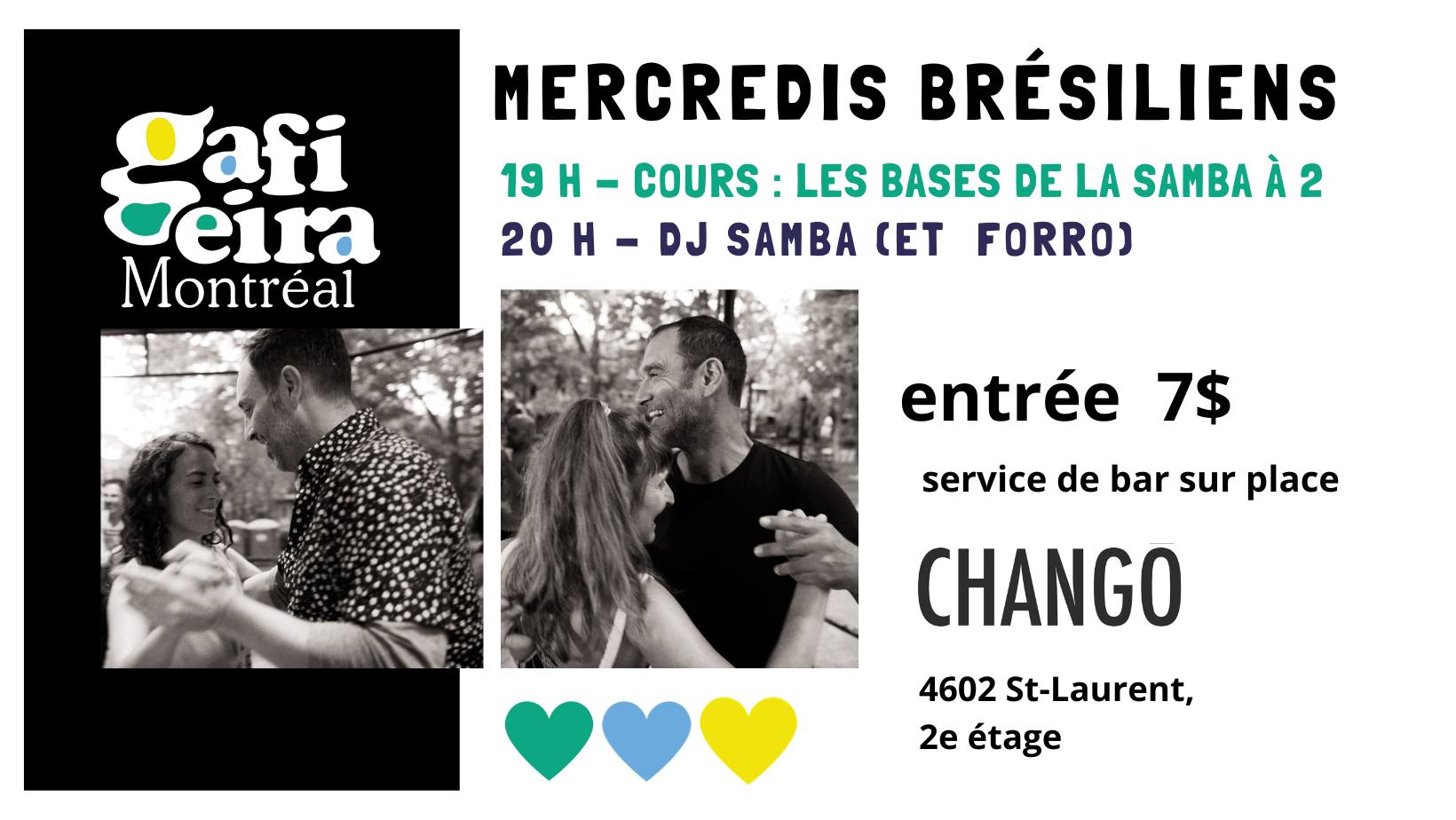 Mercredi danses brésiliennes : Samba et forro