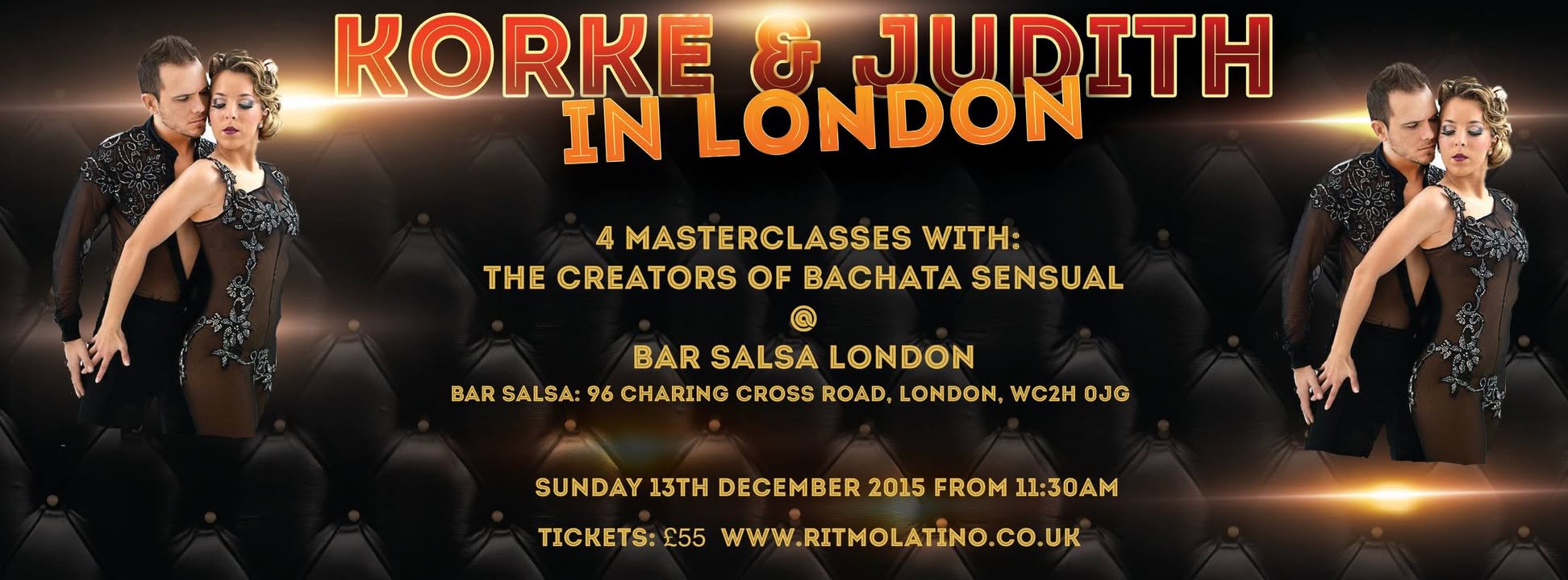 Ritmo Latino Presents: Korke and Judith in London: Sunday 13th December at Bar Salsa from 11:30am