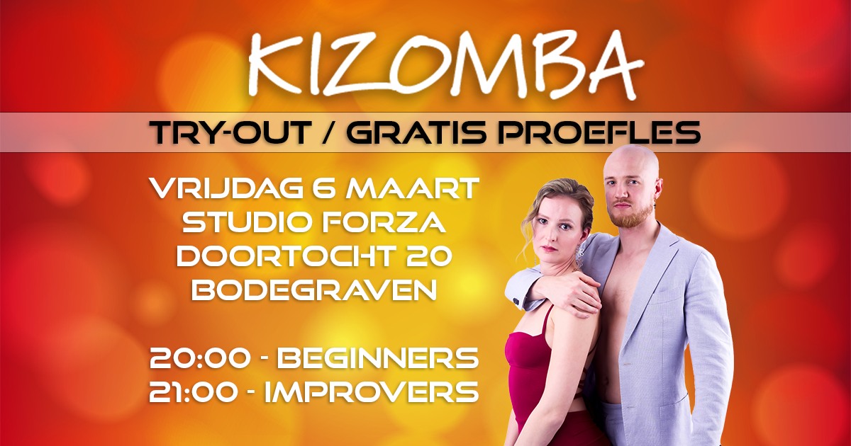 Kizomba - Try-out gratis proefles - beginners en improvers - Bodegraven