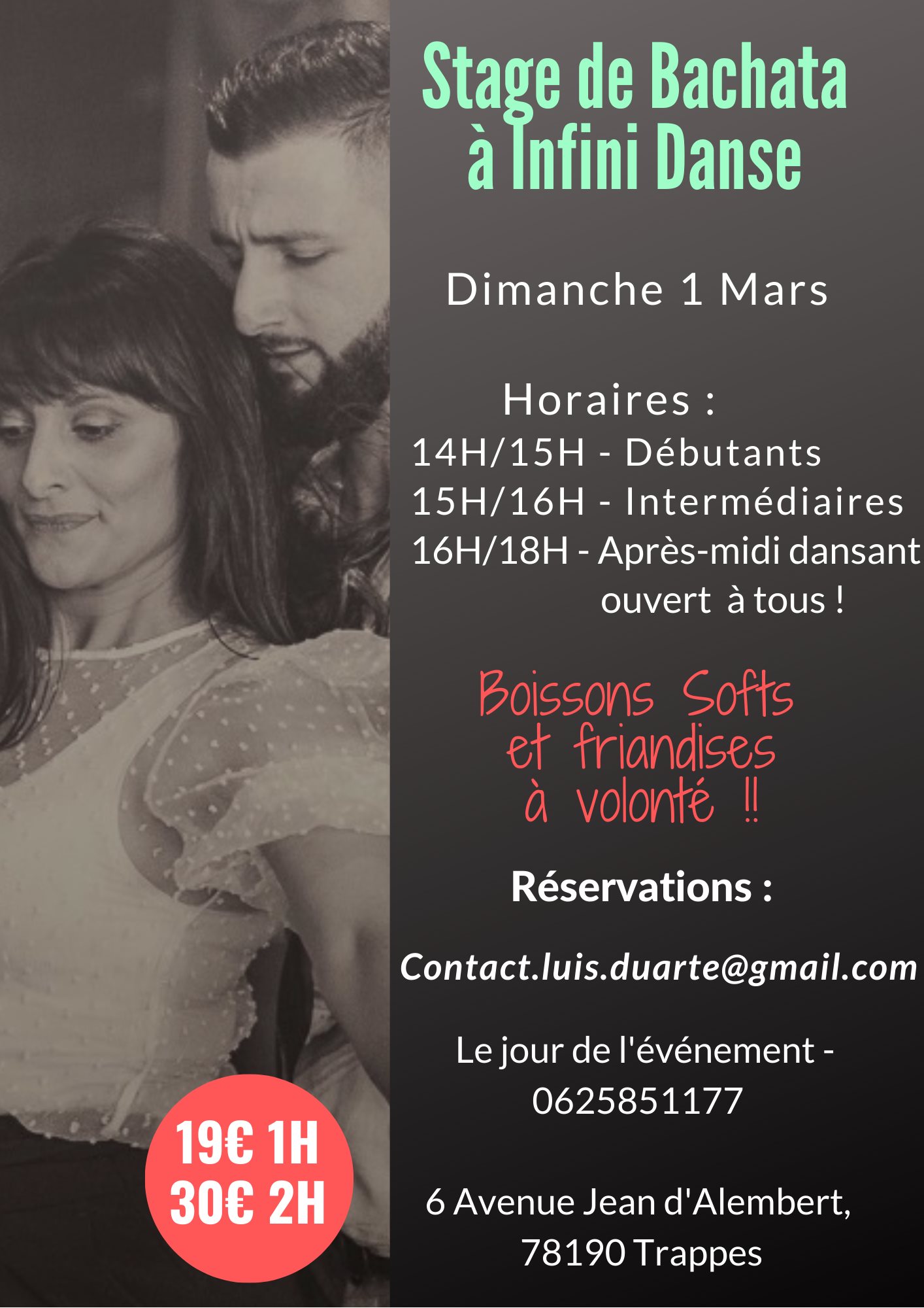 Stage de Bachata avec Luis Duarte et Sandrine