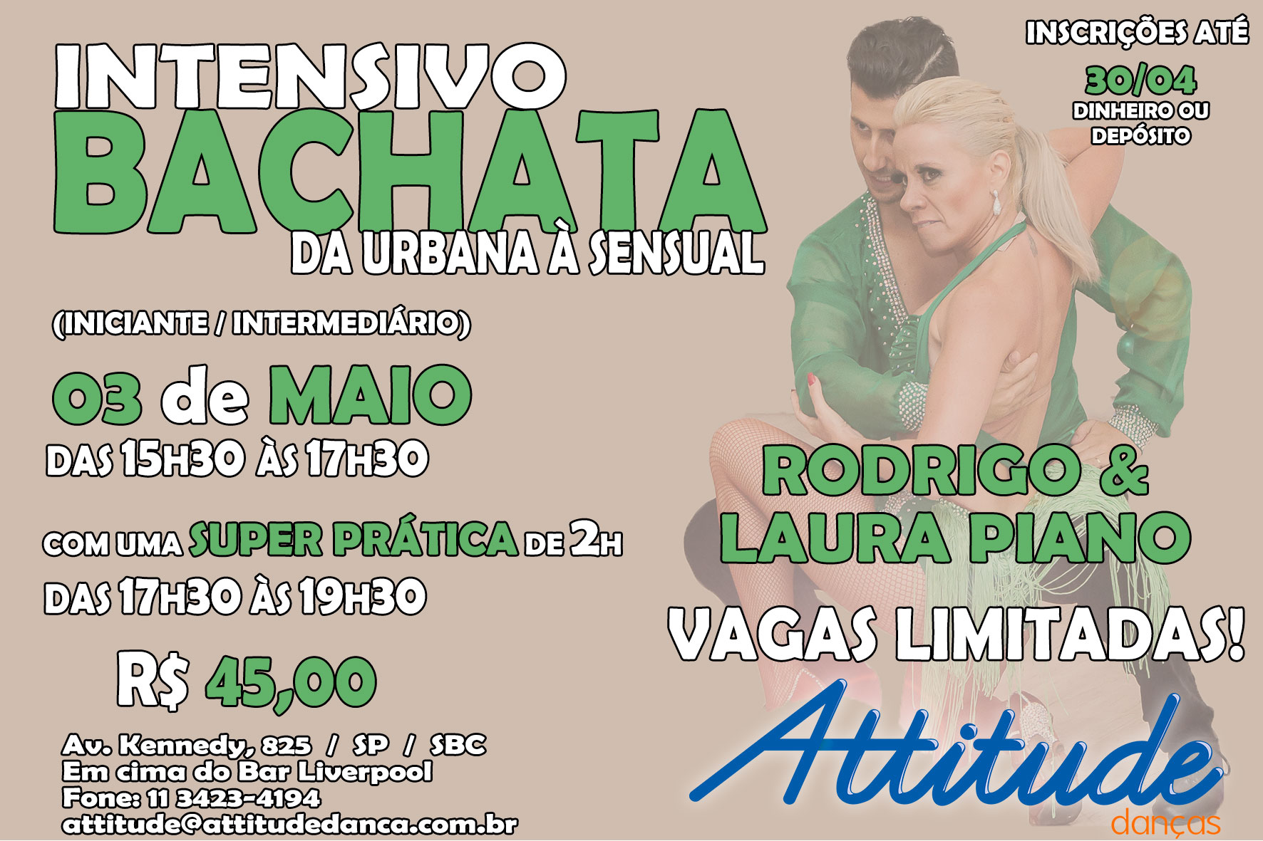 INTENSIVO DE BACHATA COM RODRIGO E LAURA PIANO