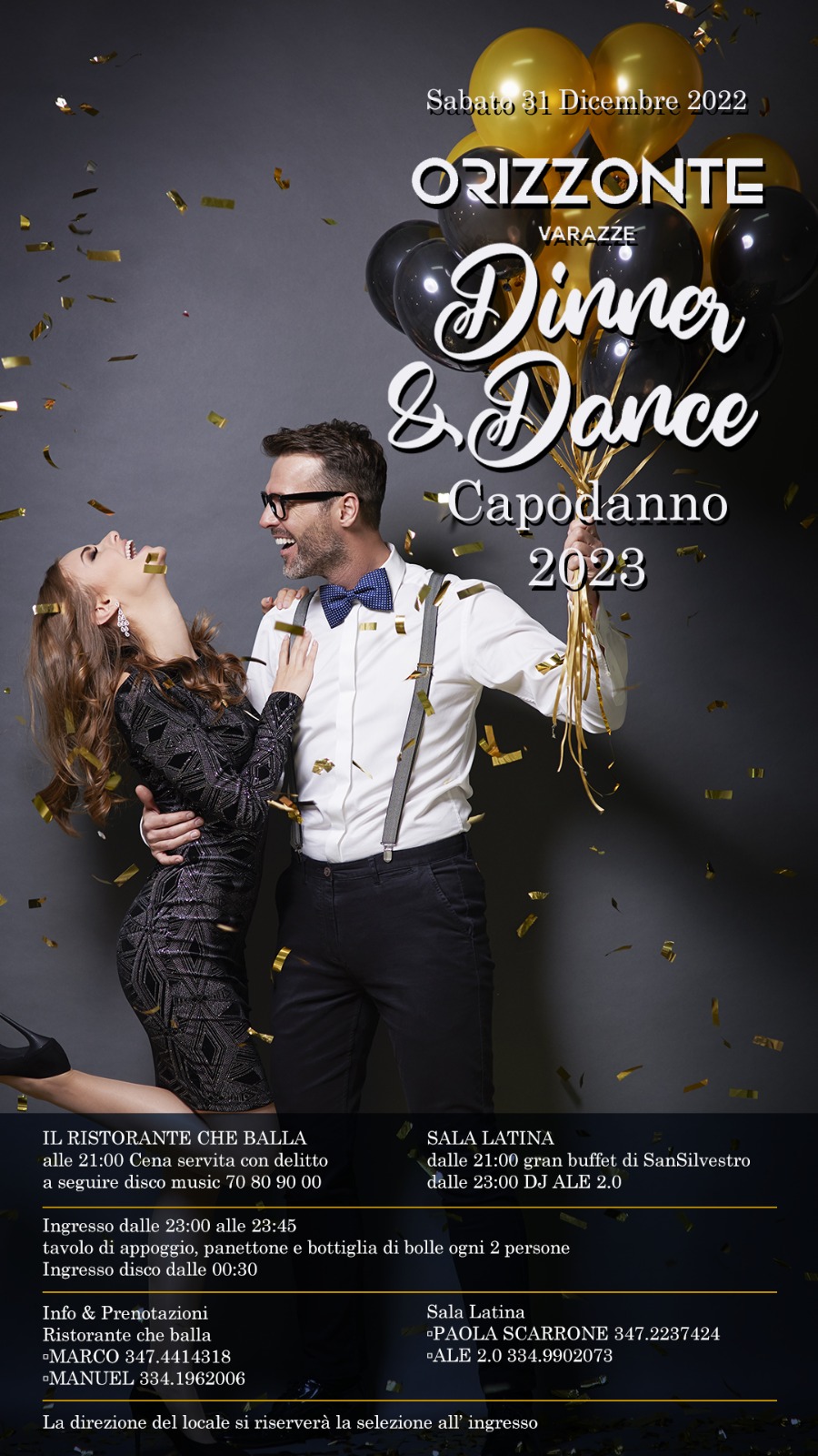 CAPODANNO 2023 - ORIZZONTE - Dinner & Dance con delitto