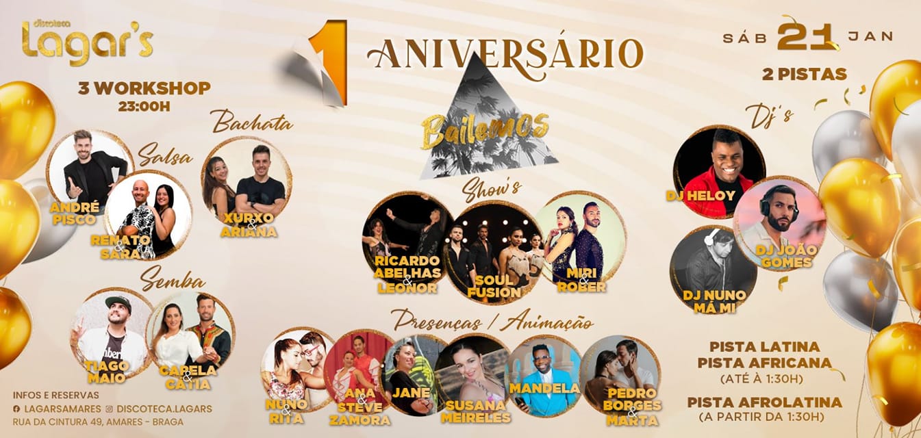 SAB 21 Jan - 1º Aniversário Bailemos