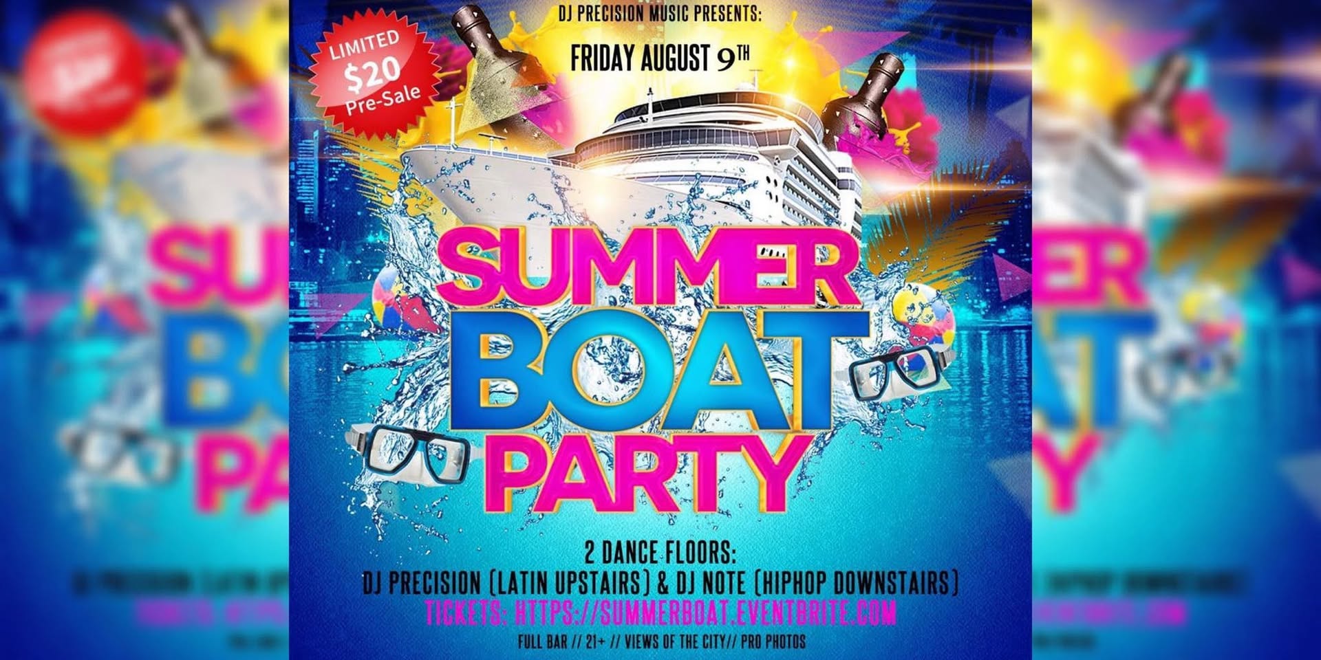 Summer Boat Party (Upstairs Latin & Downstairs HipHop)