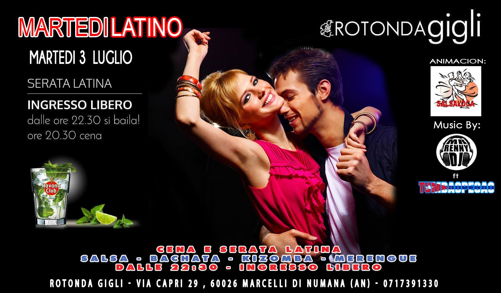 Martedi Latino 100% sul mare alla Rotonda Gigli