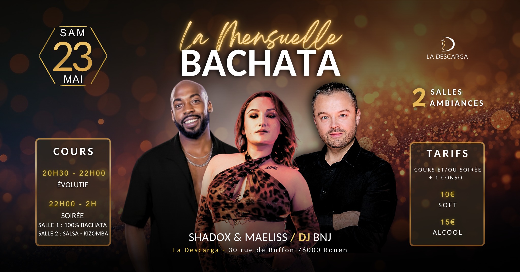 La Mensuelle Bachata de MAI à La Descarga