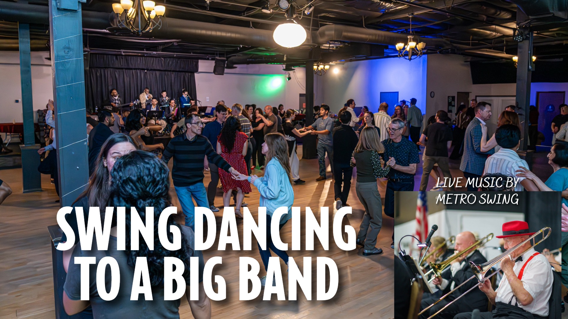 Swing Dancing to a Big Band