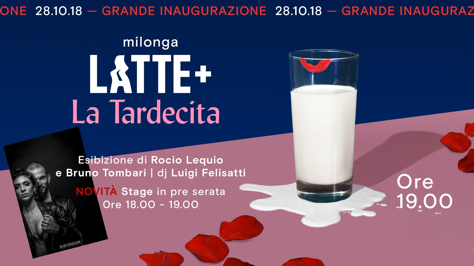 Riapertura Milonga Latte+ show Rocio y Bruno- dj Felisatti-