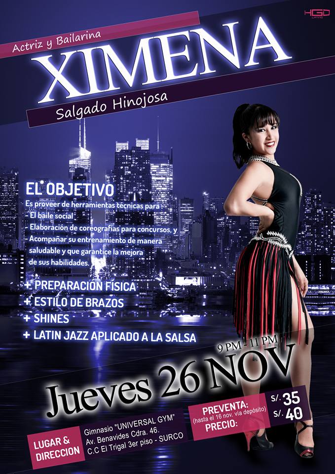 SALSA! Técnica y estilo con Ximena Salgado (todos los niveles)