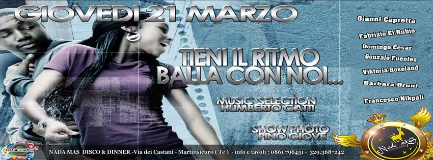 GIOVEDI 21 MARZO - LA PLAZA SALSERA - NADA MAS