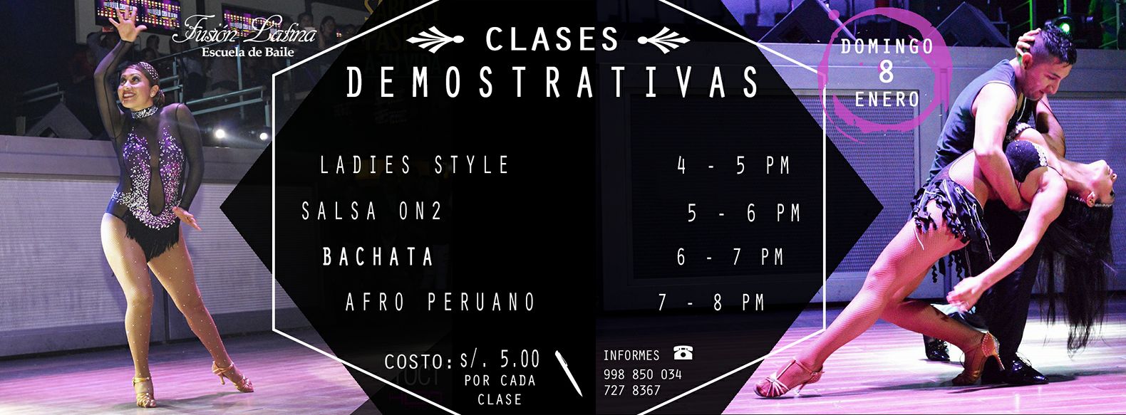 Clases Demostrativas Salsa On2, Bachata y Afro