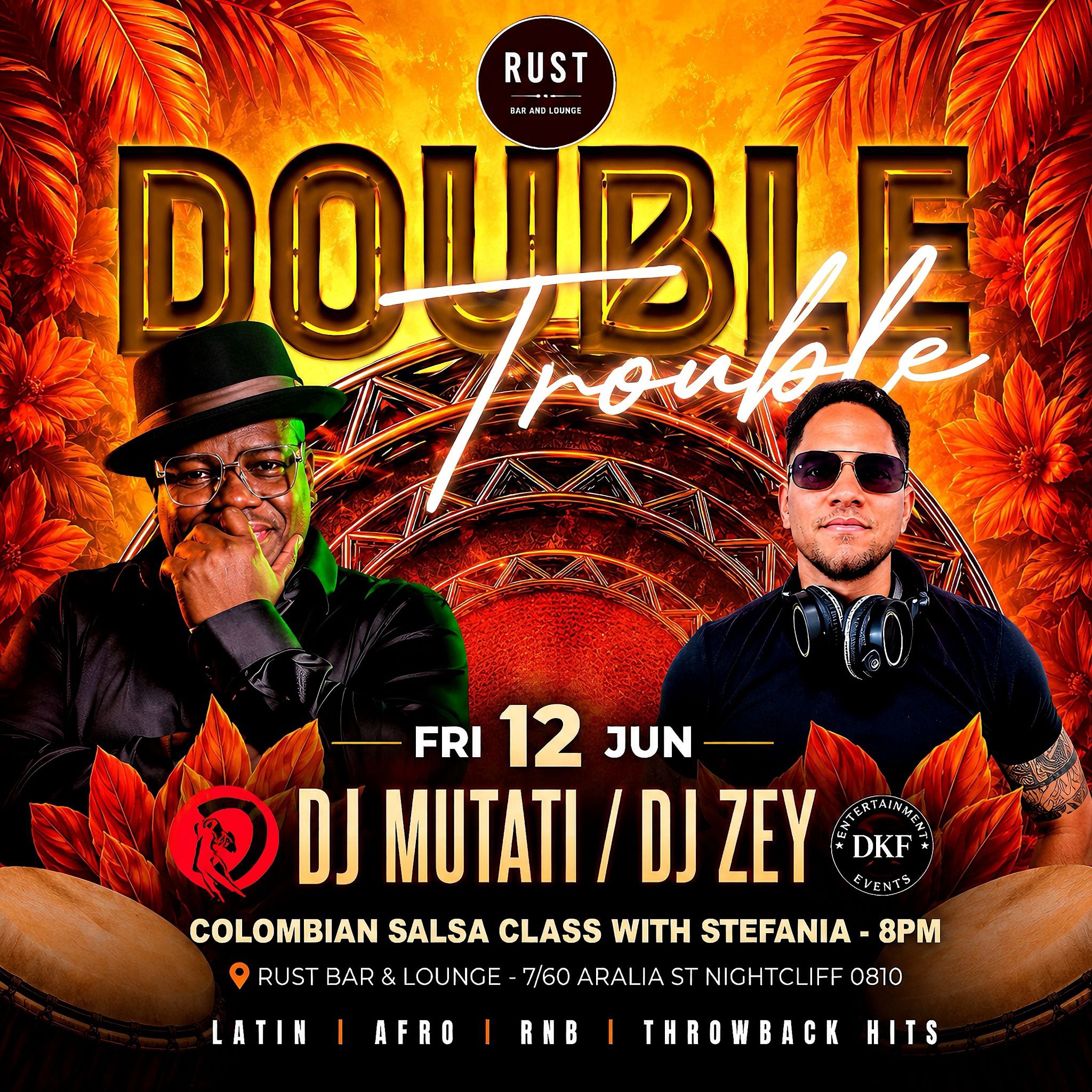Double Trouble Latin, Afro, RNB & Throwback Hits Party